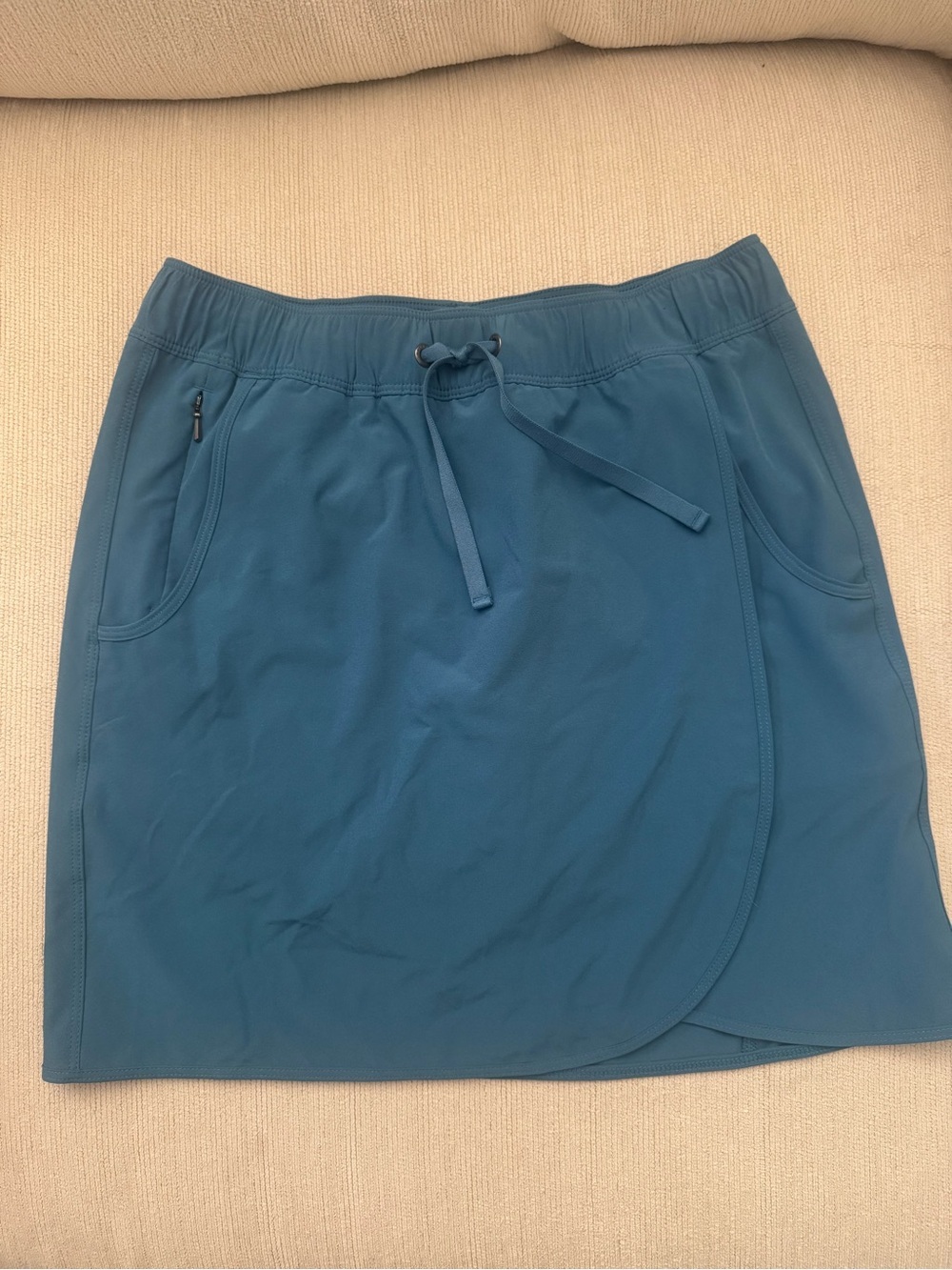 Patagonia Fleetwith Skort Women’s XS Wave Blue Faux Wrap Hiking Skirt Shorts